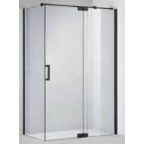 Black Frameless Pivot Door Shower Screen